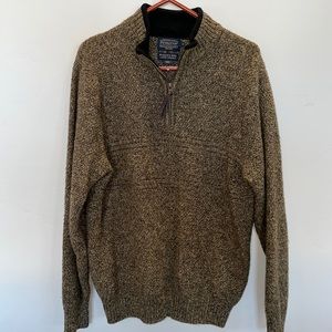 Pendleton Woolen Mills Men's Quarter-Zip Sweater - Brown - Medium - Worn Once